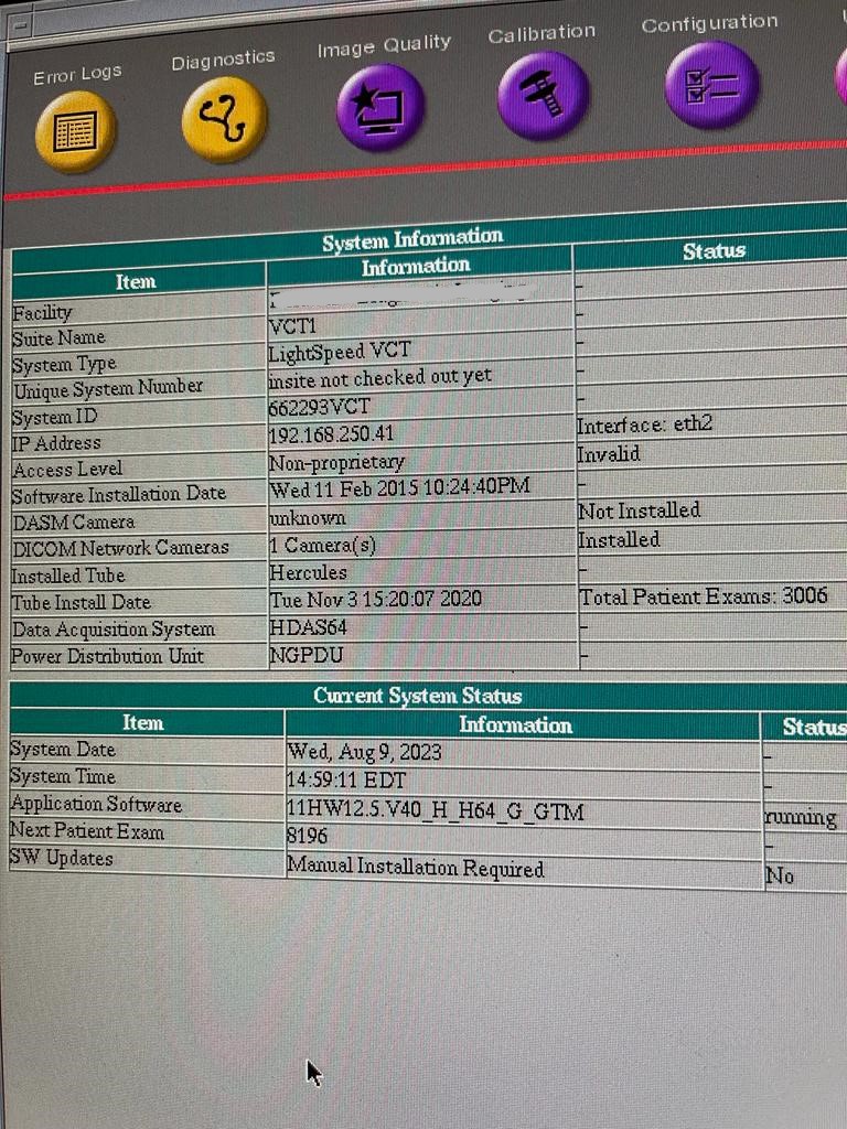 2008 GE VCT 64 Cardiac CT Scanner