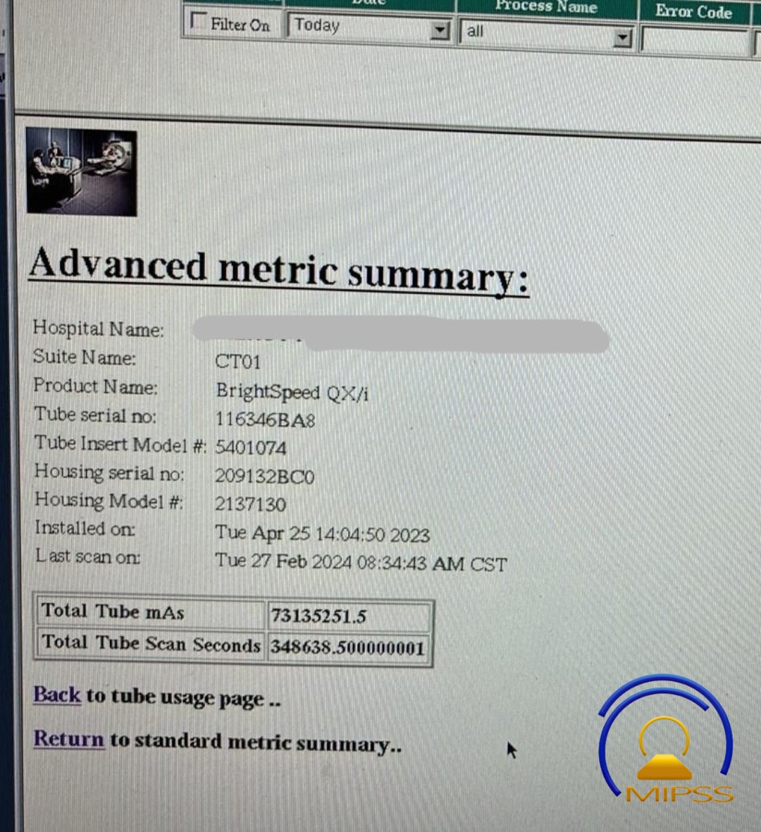 2010 GE BrightSpeed 16 CT Scanner