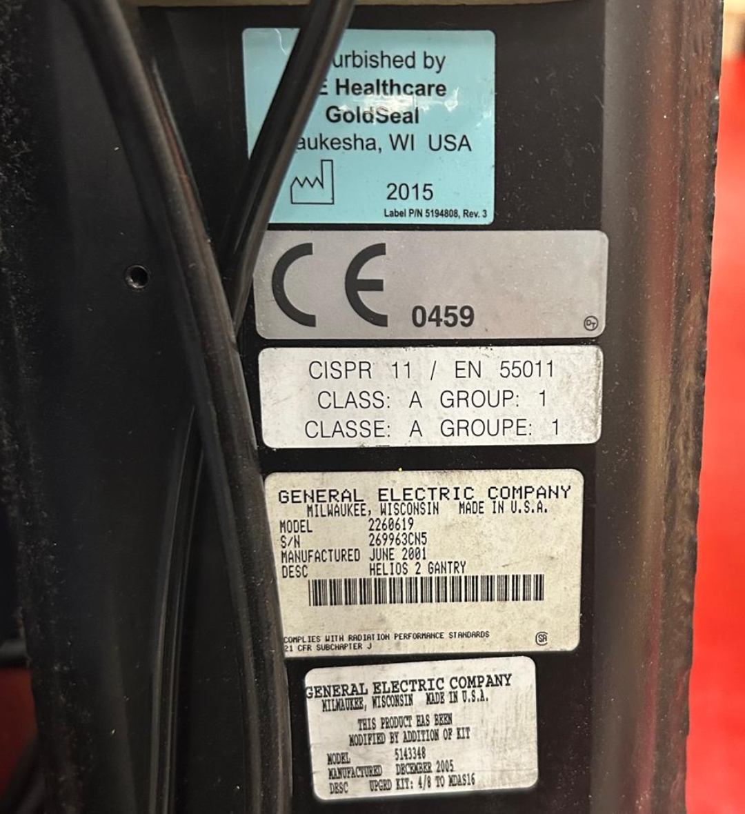2001 GE LIGHTSPEED 16 CT SCANNER