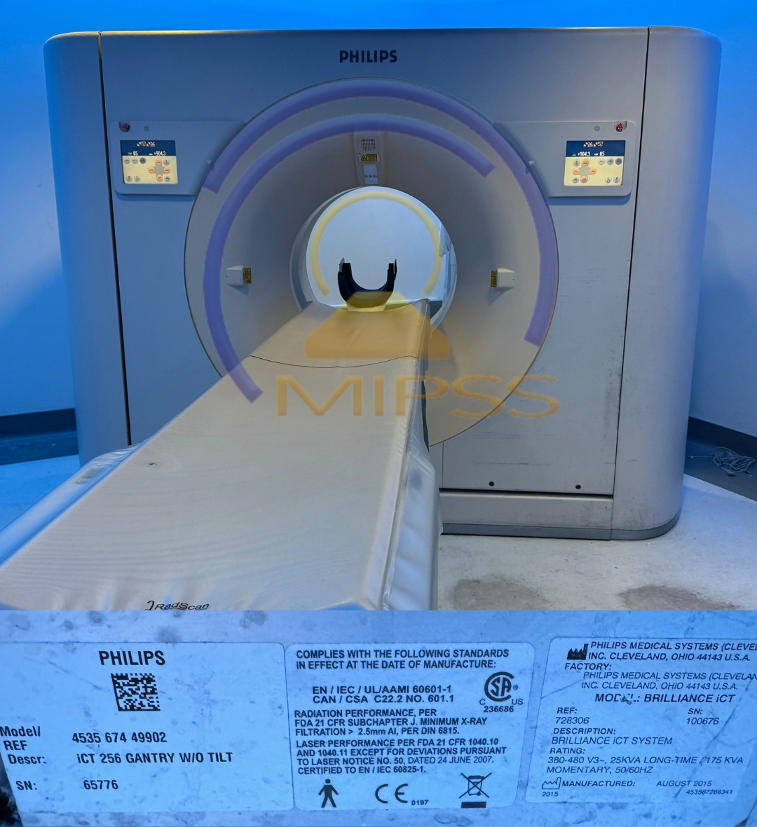 2015 PHILIPS iCT 256 CT Scanner