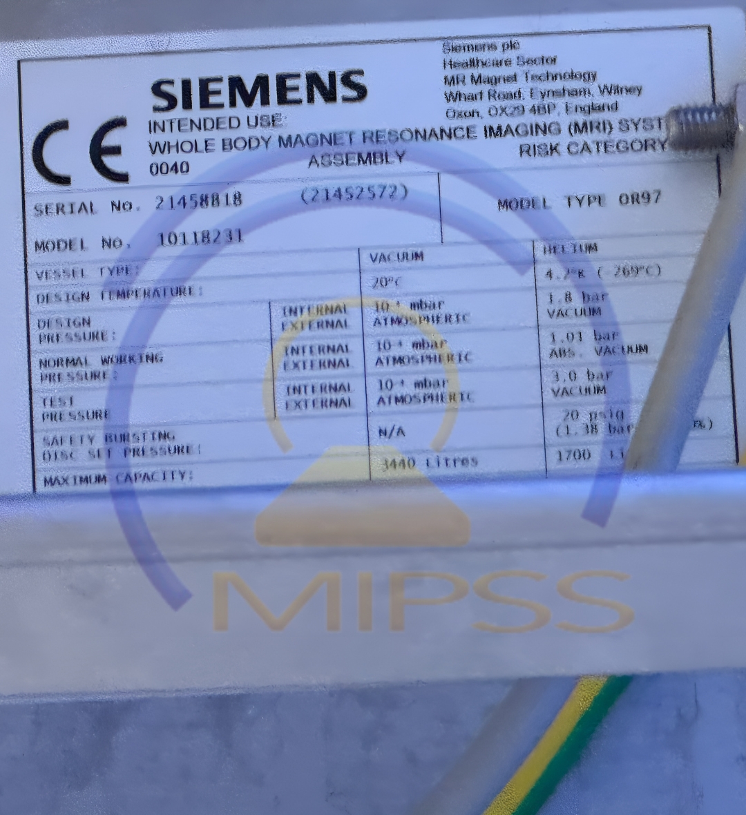 2013 SIEMENS 3T VERIO 18CH MRI